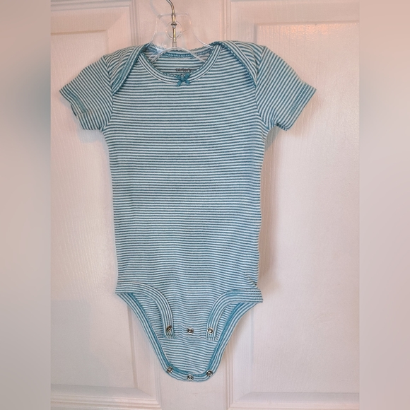 (1643) Carters 9 Month old Onesie,  Color: Blue Stripes - Picture 4 of 11